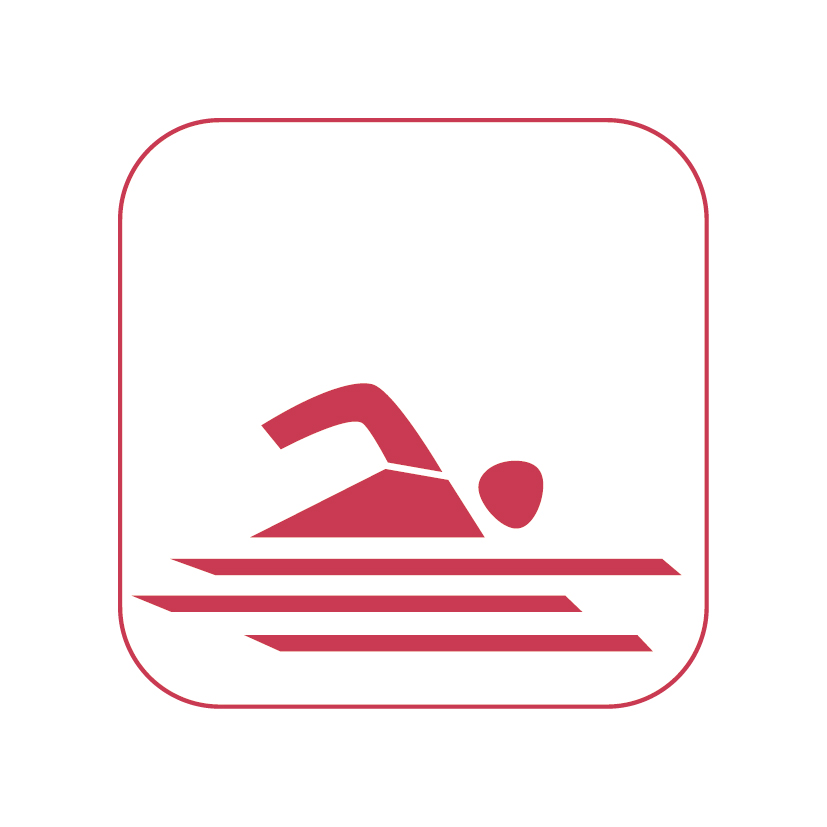 icon schwimmen rot auf weiss 50mm rgb 300dpi