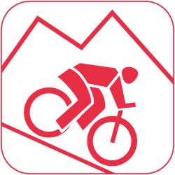 icon mountainbike rot auf weiss 250px